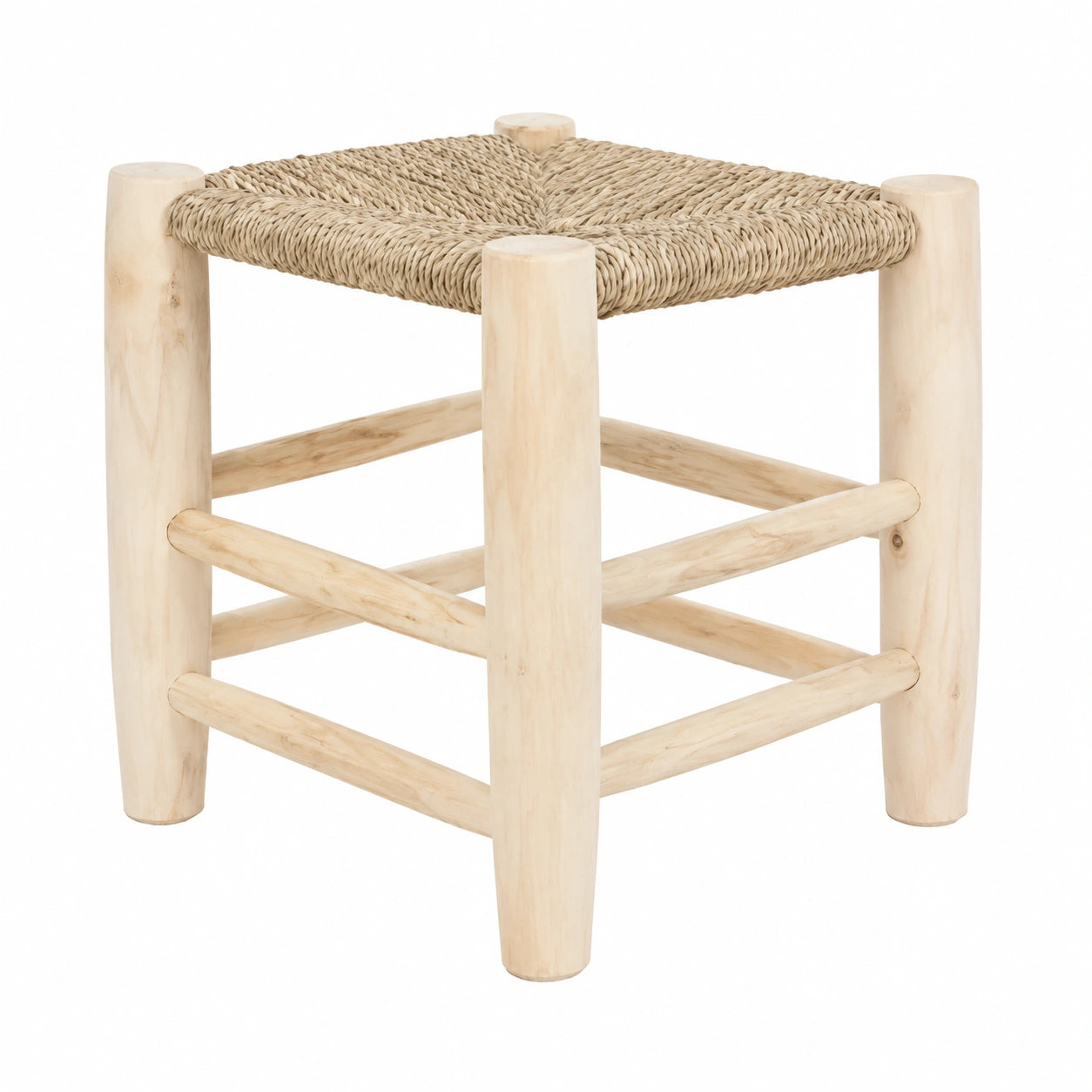 Taburete Bajo de Madera 30x30x33 cm Para Hogar