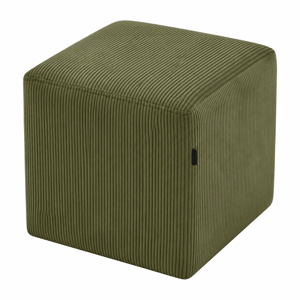 Puf Taburete Cuadrado Terciopelo Verde Oliva 40x40x40 cm para Sala o Dormitorio