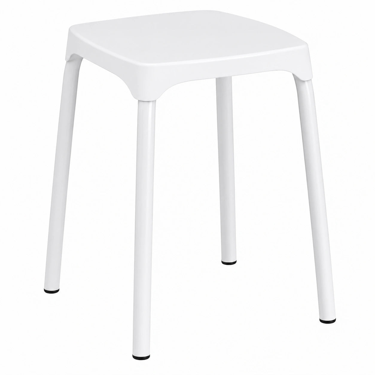 Taburete de Ducha Losani, Plástico Blanco, 29x29x46 cm - Wenko