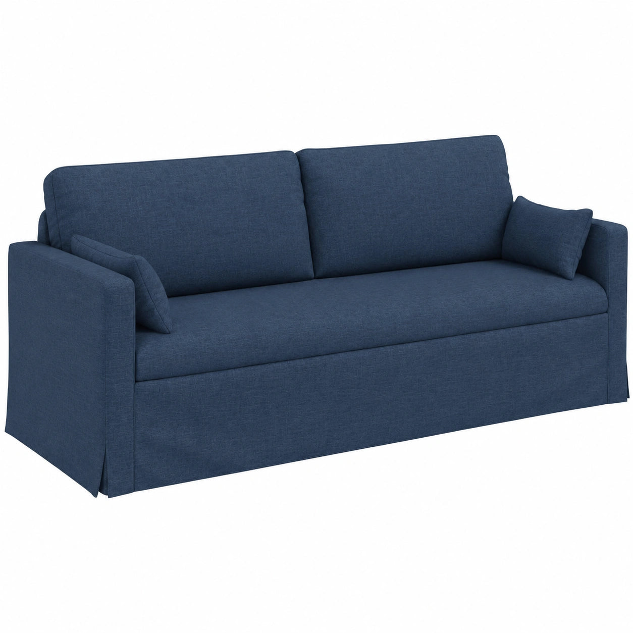 Sofá Seccional Modular Azul 198 x 78 x 80 cm, Tela Transpirable y Resistente, Diseño Ergonómico Moderno para Sala