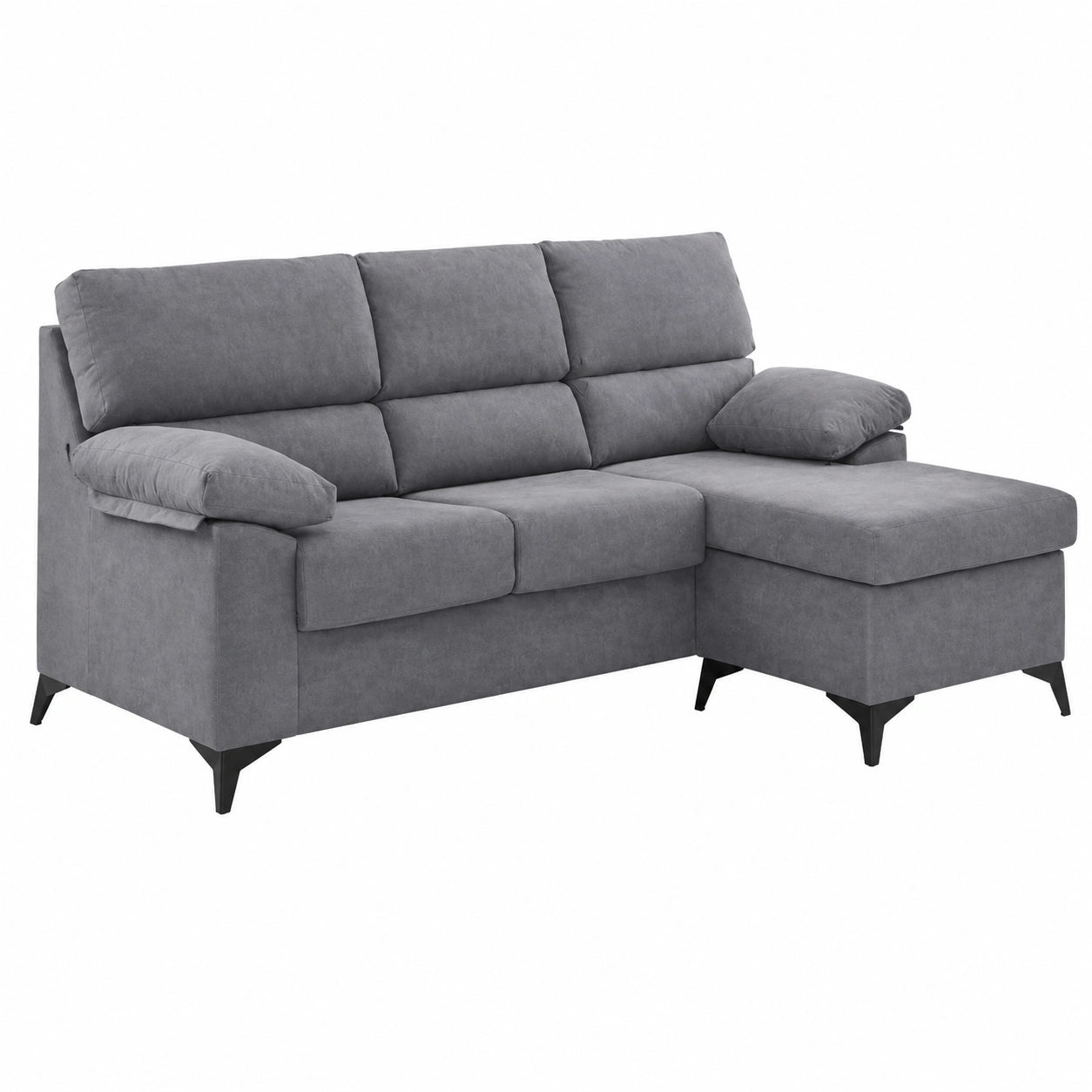 Sofá Chaise Longue Hilton 200 cm Antimanchas Gris