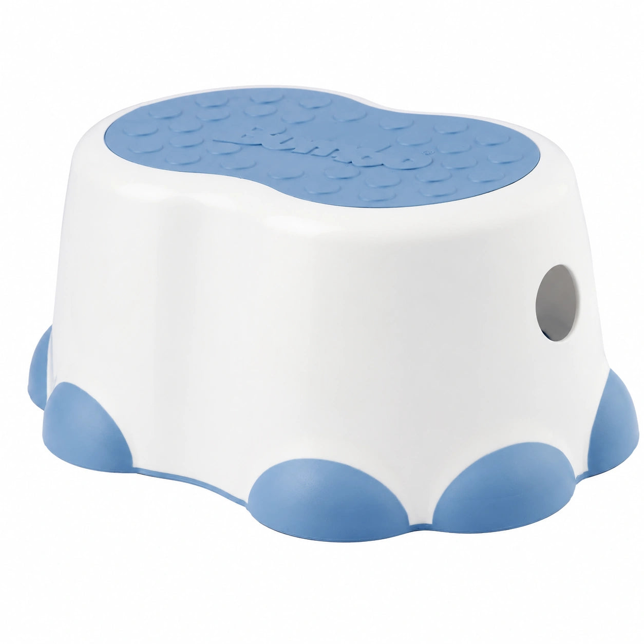 Escalón Antideslizante Bumbo para Niños Pequeños - Taburete Portátil y Ligero - Ideal para Baño - Edad de 18 Meses a 3 Años - Azul