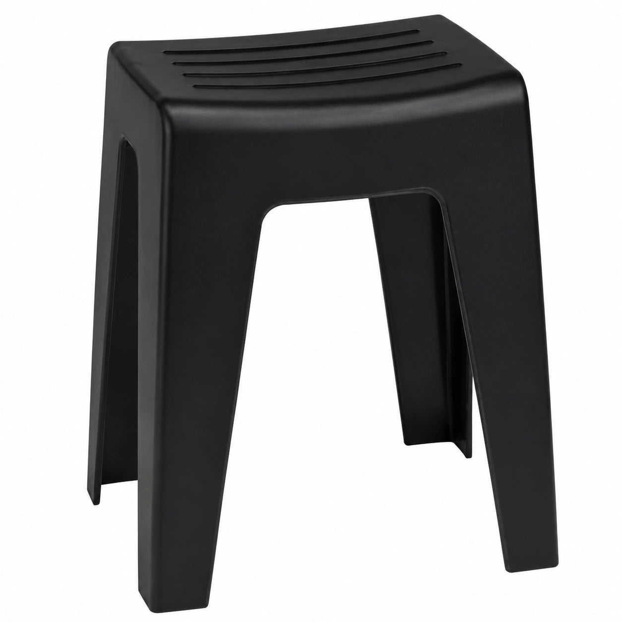 Taburete de baño Kumba de Wenko, diseño moderno en plástico resistente, soporta hasta 120 kg, ideal para baño y aseos, tamaño 38 x 47 x 32 cm, color negro