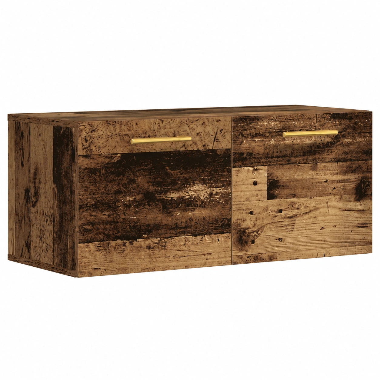 Estante de Pared Vintage de Madera 80x36.5x35cm, Armario de Almacenamiento