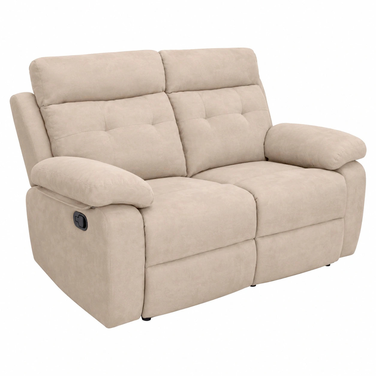 Sofá Relax 2 Plazas Caribe Beige con Tapizado de Tela y Estilo Clásico
