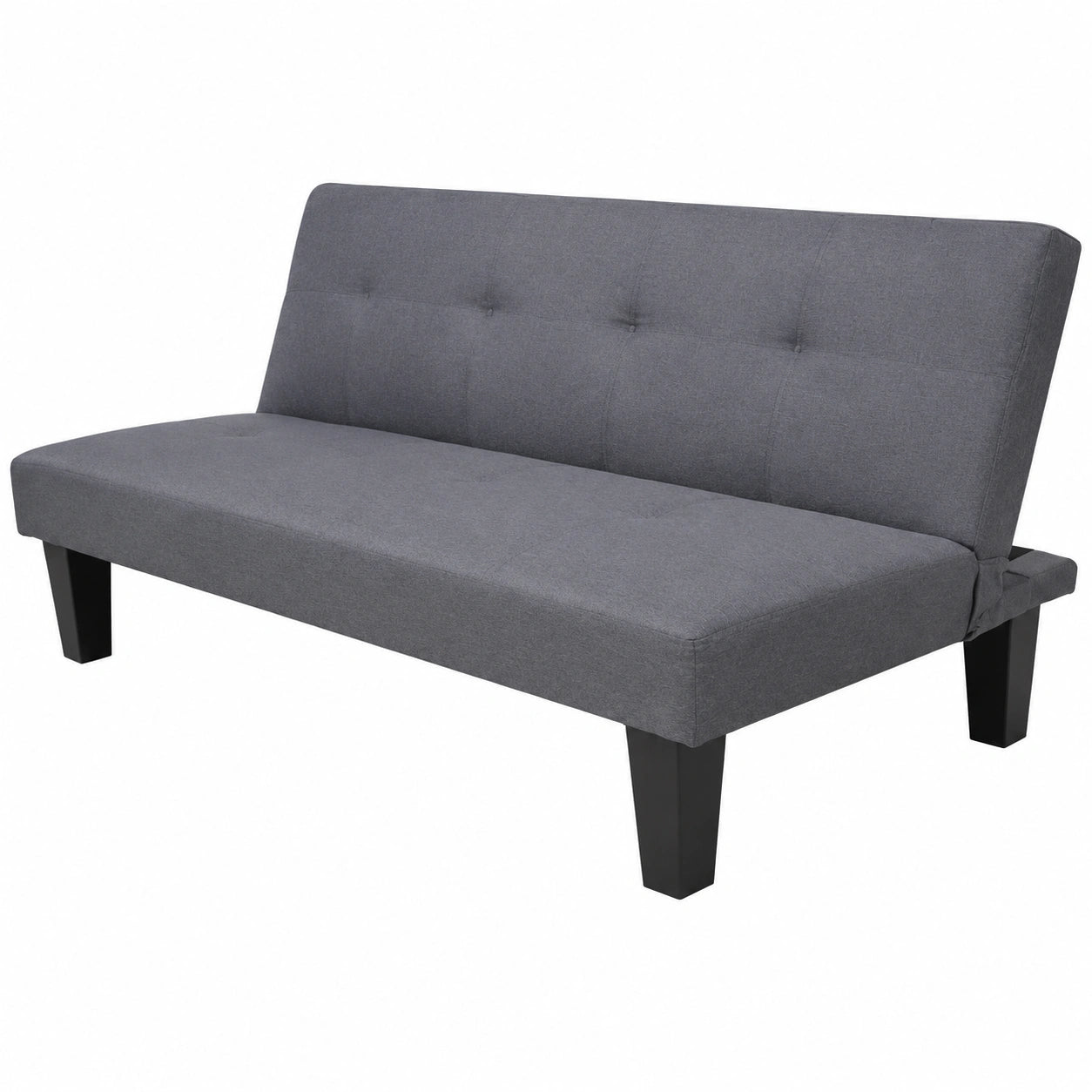 Sofá Cama 3 Plazas Gris con Apertura Clic Clac y Respaldo Ergonómico
