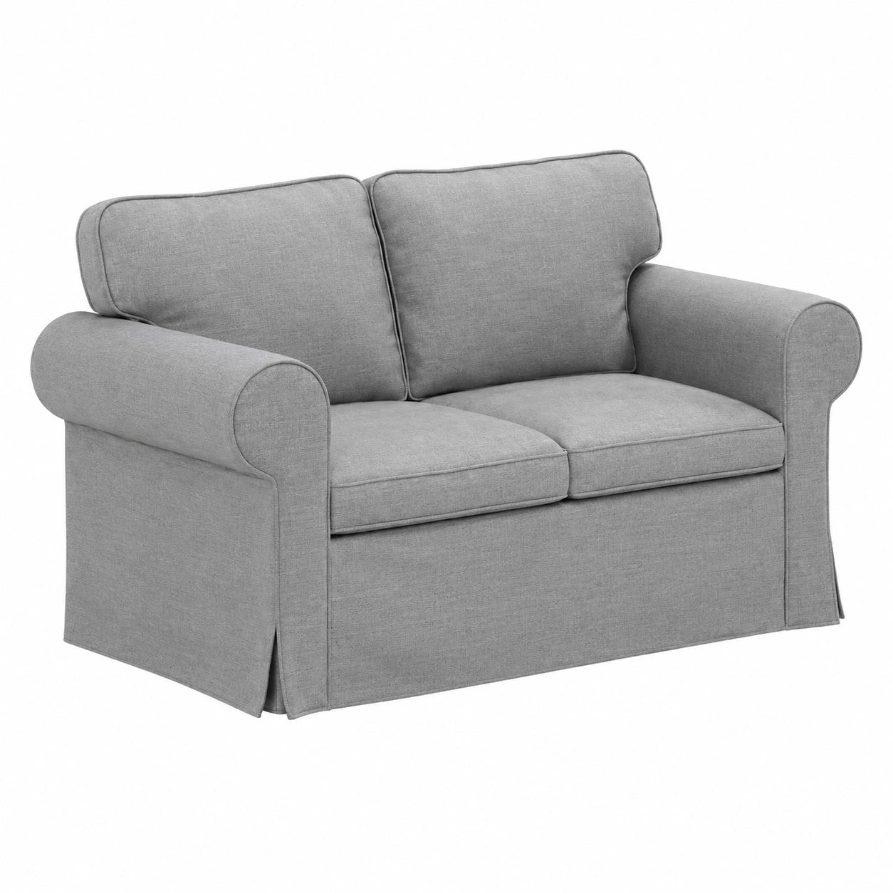 Conjunto de Sofás 2 piezas Gris Claro 155x82x80 cm Tela, Modular y Estilo Contemporáneo